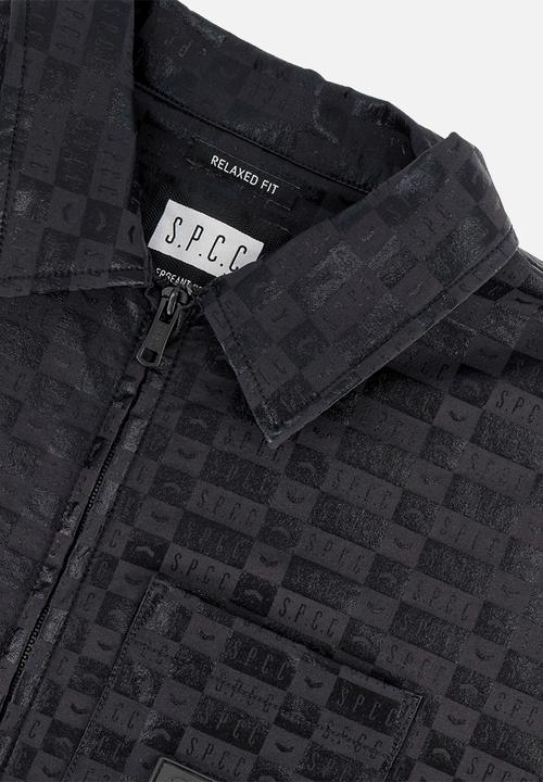 S.P.C.C - Arden Shirt Sleeve Printed Jacket - Black