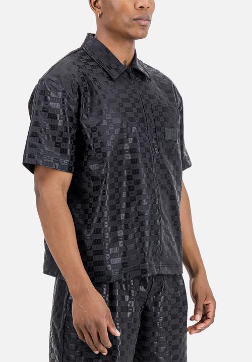 S.P.C.C - Arden Shirt Sleeve Printed Jacket - Black