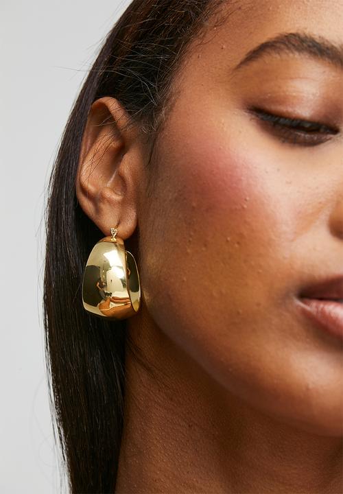 Tessa Design - Posy Wide Hoop Earrings - Gold