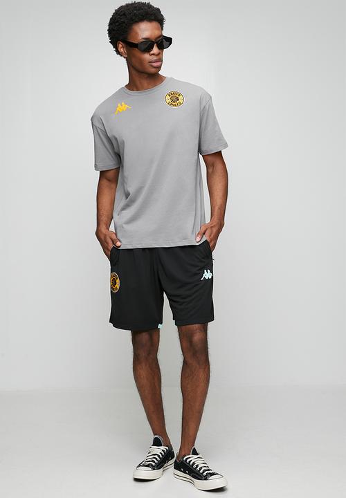 KAPPA - Kaizer Chiefs Men's Training Shorts - BLACK-AZURE RETREAT