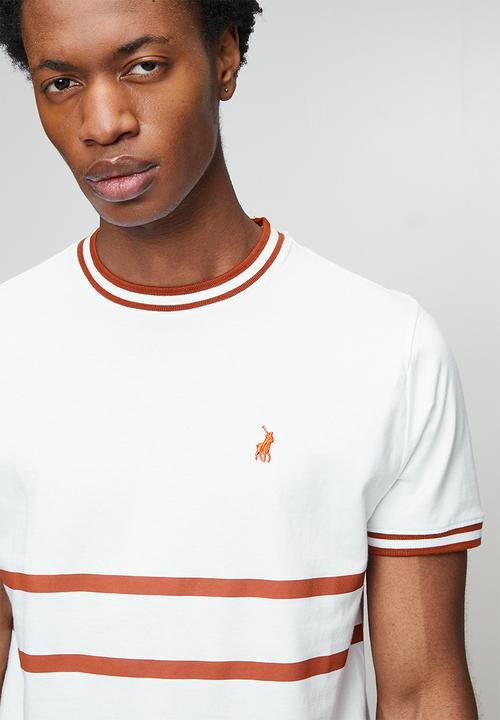 POLO - Mens Sport Short Sleeve Ribbed Tee - White