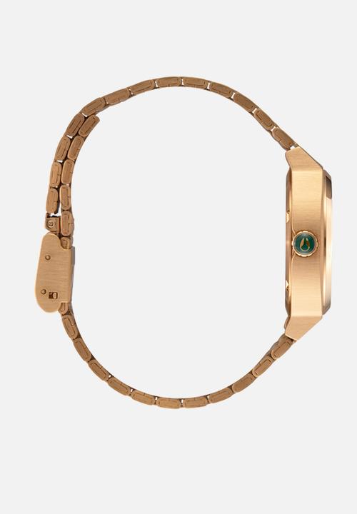 Nixon - Medium Time Teller - Gold / Green Sunray