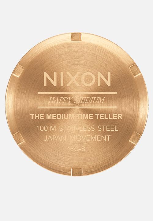 Nixon - Medium Time Teller - Gold / Green Sunray