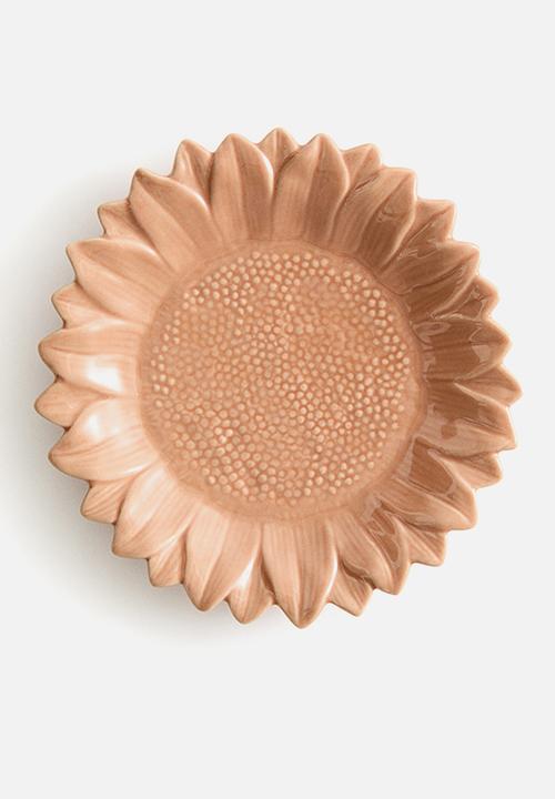H&M - Sunflower-shaped mid plate - orange