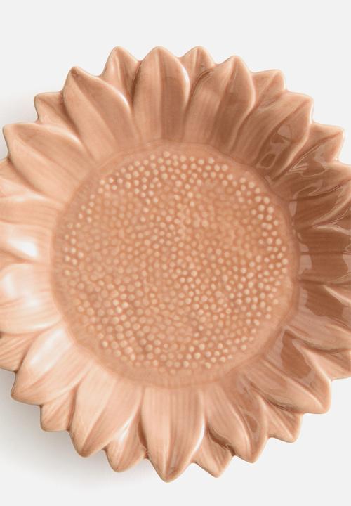 H&M - Sunflower-shaped mid plate - orange