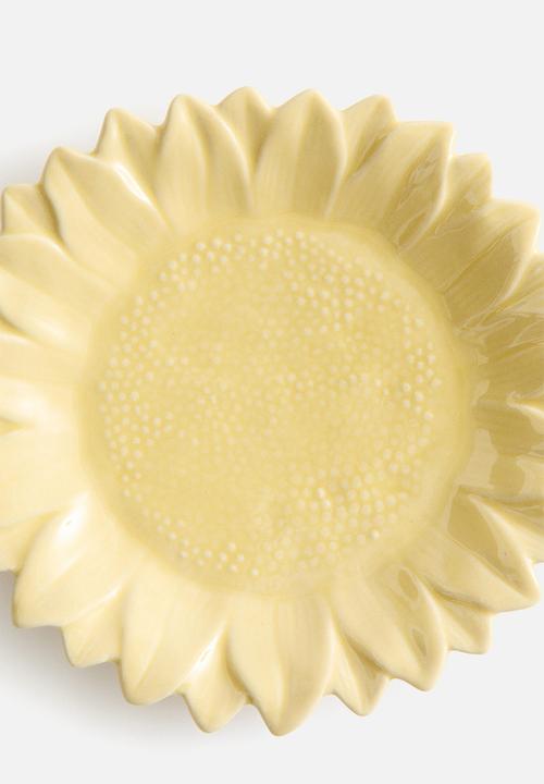 H&M - Sunflower-shaped mid plate - yellow