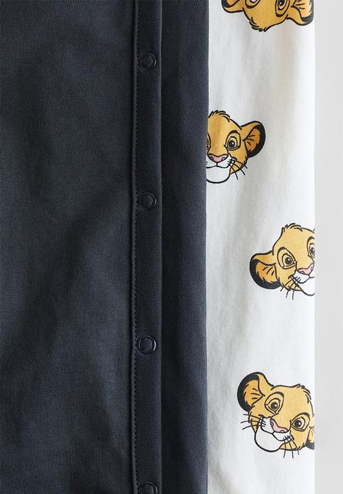 H&M - 2-Pack printed pyjamas - dark grey/the lion king