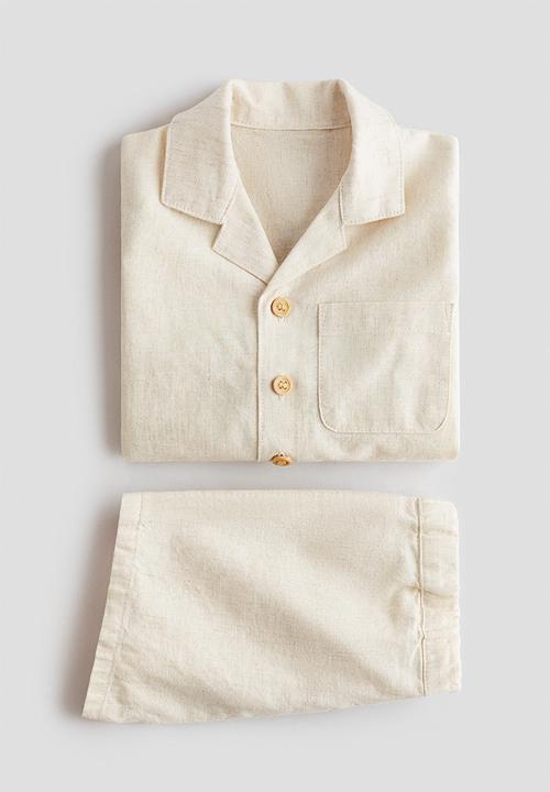 H&M - 2-Piece linen-blend set - light beige