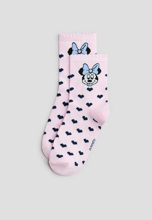 H&M - 5-Pack motif-detail socks - light blue/minnie mouse