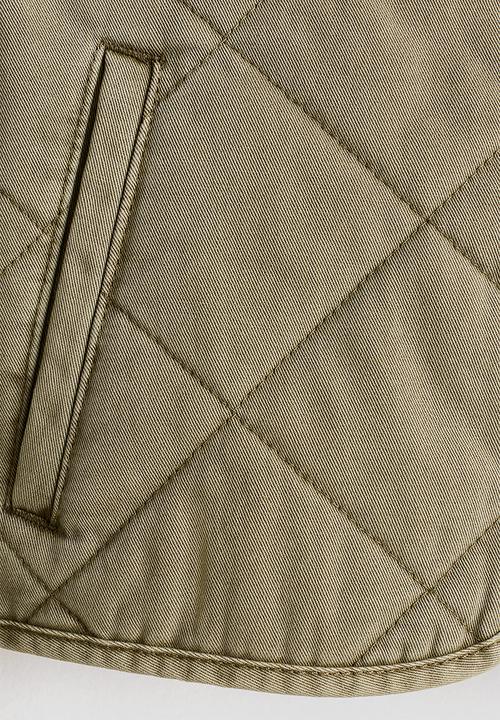 H&M - Quilted cotton jacket - khaki green