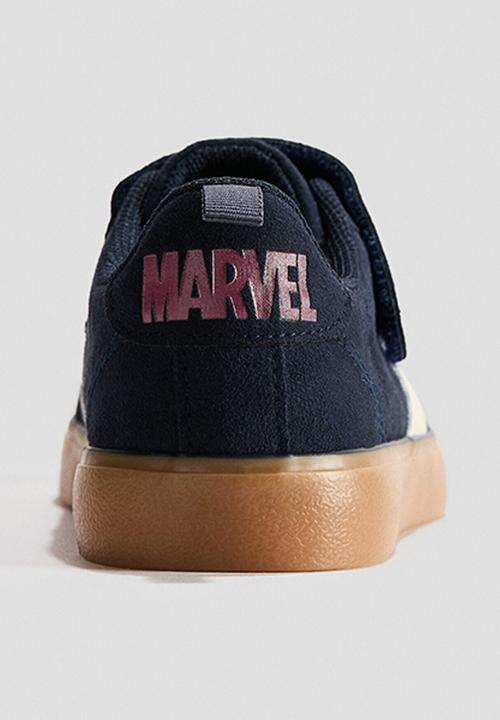 H&M - Appliquéd trainers - navy blue/marvel comics