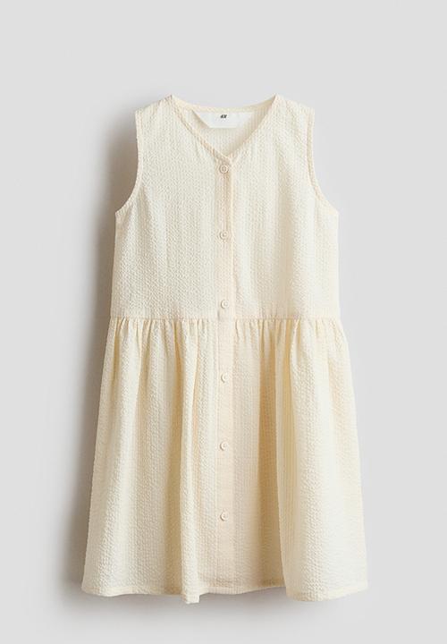 H&M - Sleeveless seersucker dress - cream