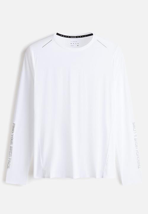 H&M - Long-sleeved running top with coolmove™ - white