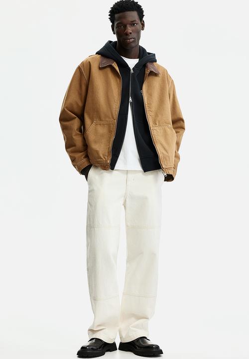 H&M - Oversized fit printed zip-through hoodie - black/soho nyc