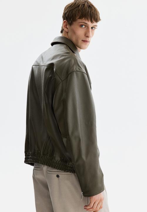 H&M - Coated jacket - khaki green