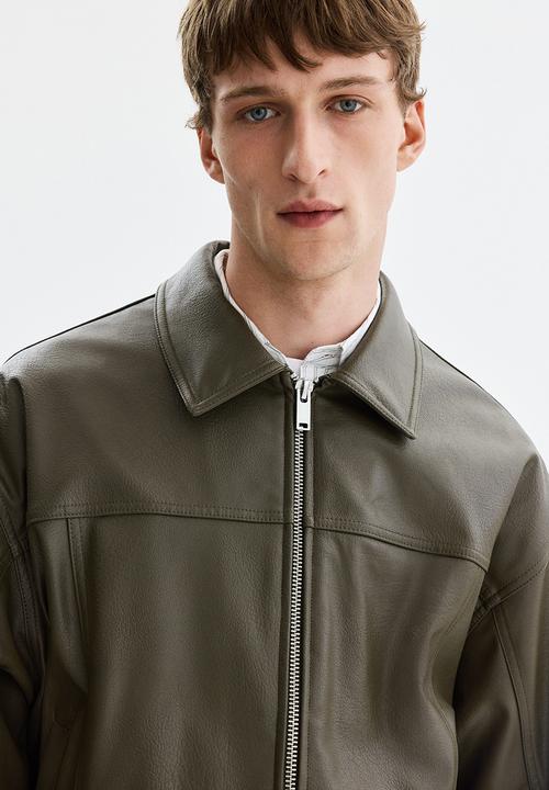 H&M - Coated jacket - khaki green