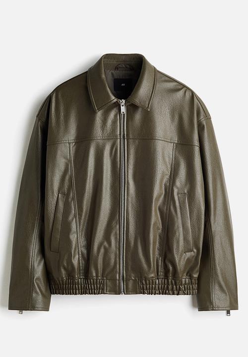 H&M - Coated jacket - khaki green