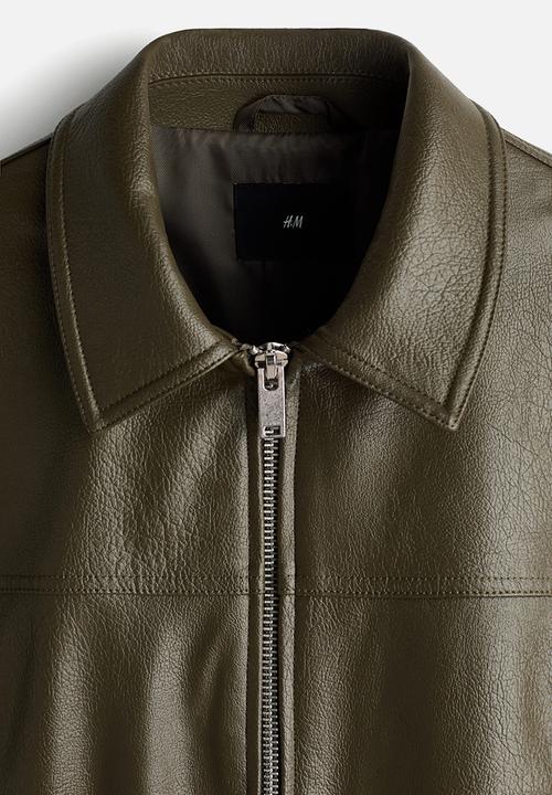 H&M - Coated jacket - khaki green