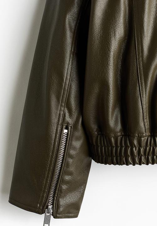 H&M - Coated jacket - khaki green