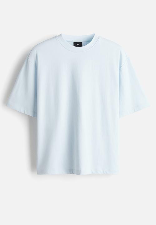 H&M - Loose fit boxy-style T-shirt - light blue