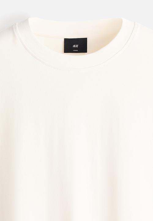 H&M - Loose fit boxy-style T-shirt - white