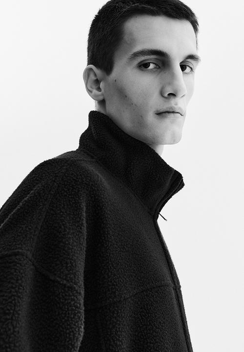 H&M - Teddy jacket - black