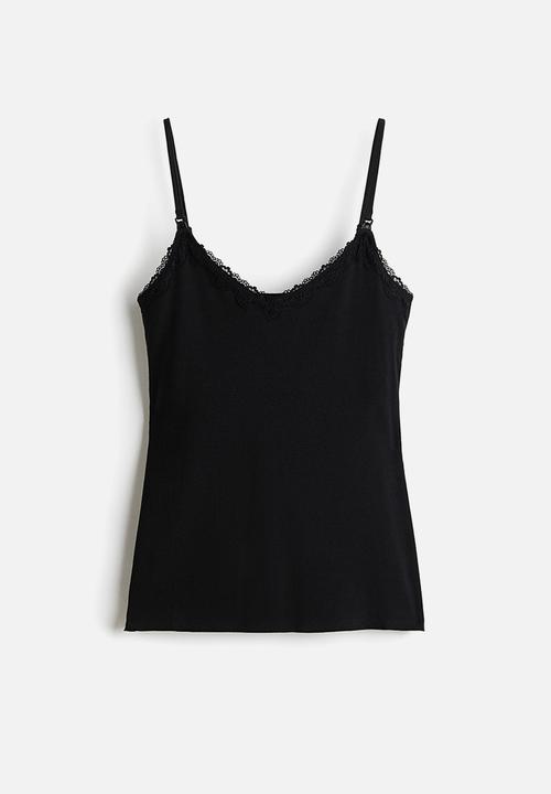 H&M - Mama nursing strappy top - black