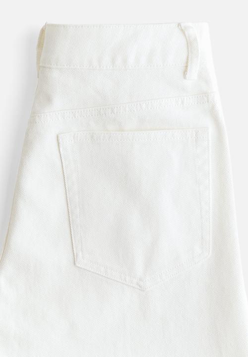 H&M - Broderie anglaise jeans - white