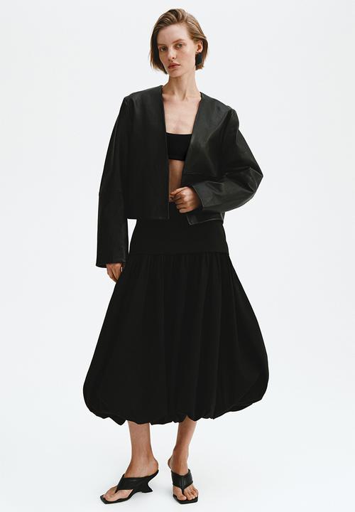 H&M - Midi balloon skirt - black