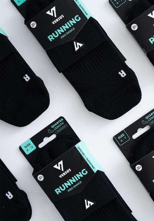 Versus - Running Quarter Socks - Black