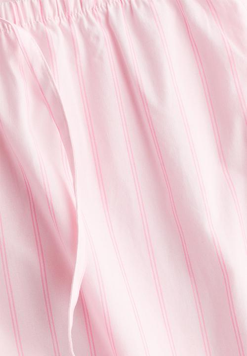 H&M - Cotton pyjama bottoms - light pink/striped