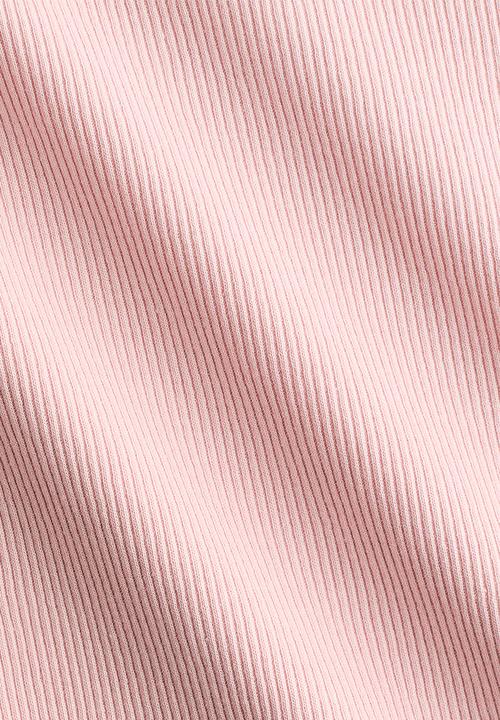 H&M - Ribbed t-shirt - light dusty pink