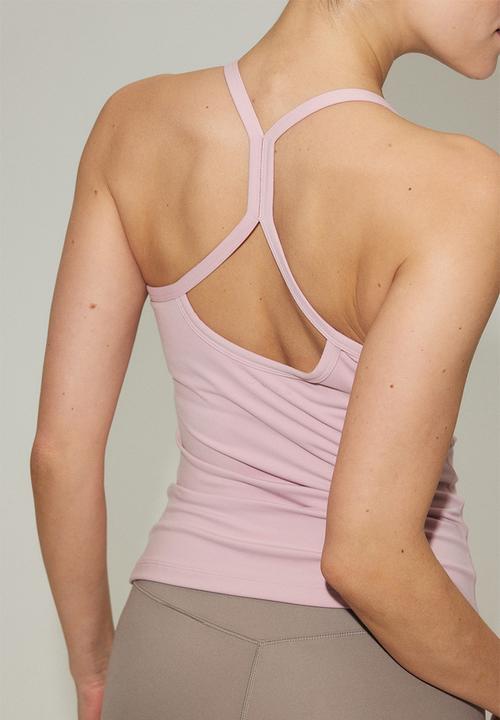 H&M - Integral-bra sports strappy top with softmove? - blush pink