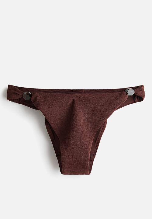 H&M - Cheeky bikini bottoms - dark brown