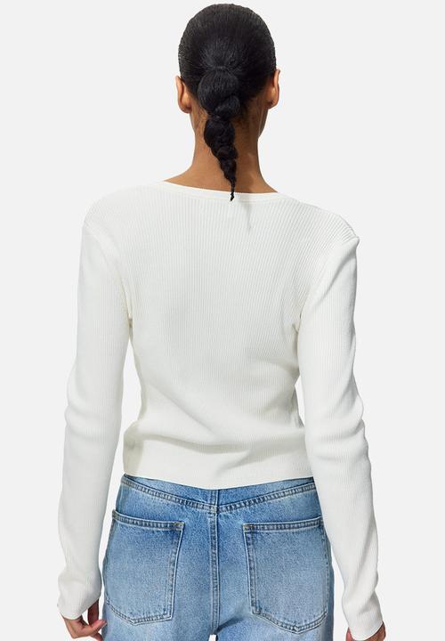 H&M - Ribbed cardigan - cream