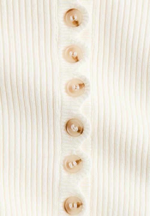 H&M - Ribbed cardigan - cream