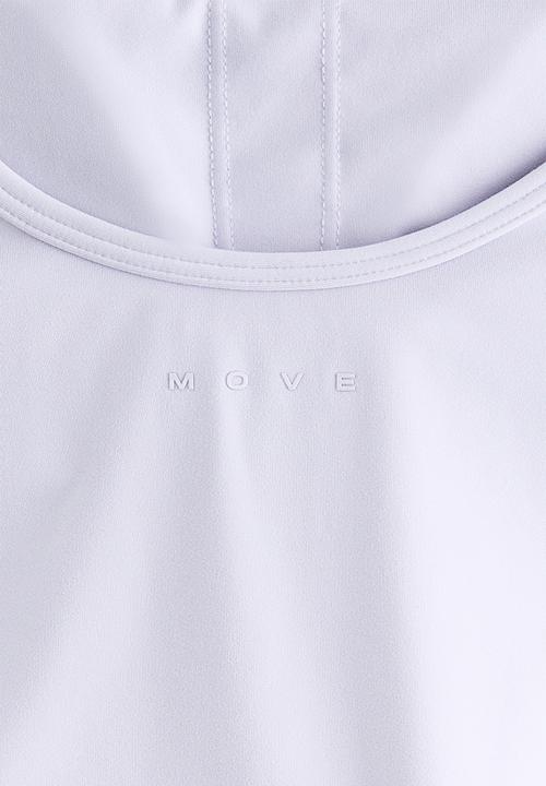 H&M - Integral-bra sports strappy top with softmove? - lilac