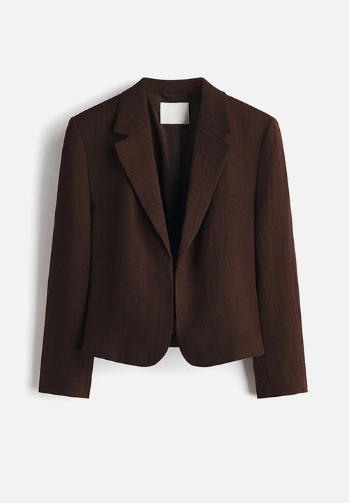 H&M - Short blazer - dark brown