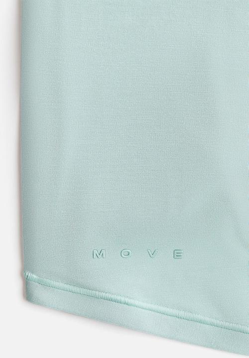 H&M - Cropped long-sleeved yoga top - amazonite blue