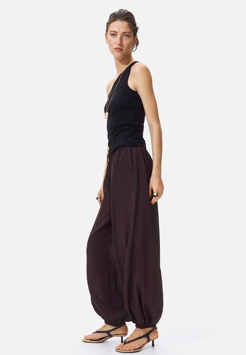 H&M - Balloon drawstring trousers - dark brown