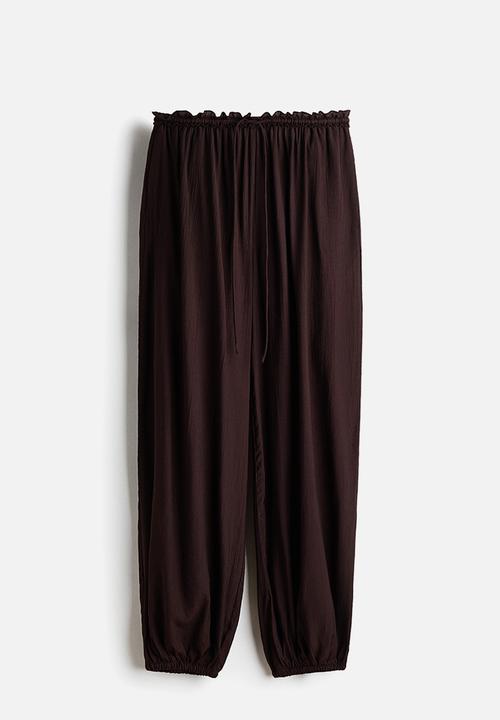 H&M - Balloon drawstring trousers - dark brown