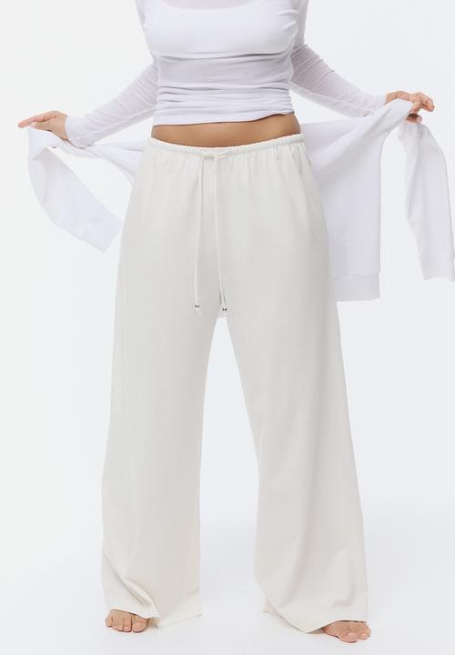H&M - Cotton drawstring trousers - cream