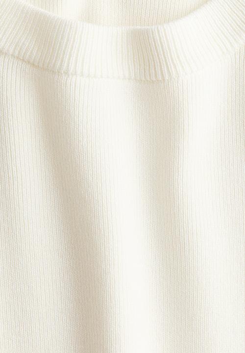H&M - Knitted T-shirt - white