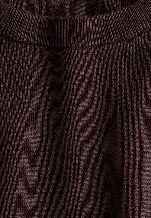 H&M - Knitted T-shirt - dark brown