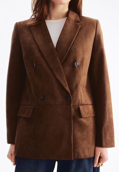 H&M - Double-breasted blazer - brown