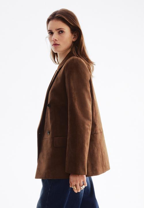 H&M - Double-breasted blazer - brown
