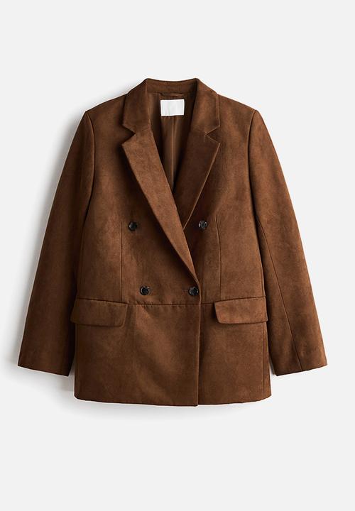 H&M - Double-breasted blazer - brown