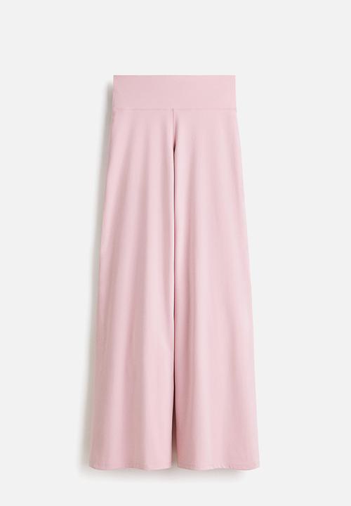 H&M - Wide sports leggings with softmove? - blush pink