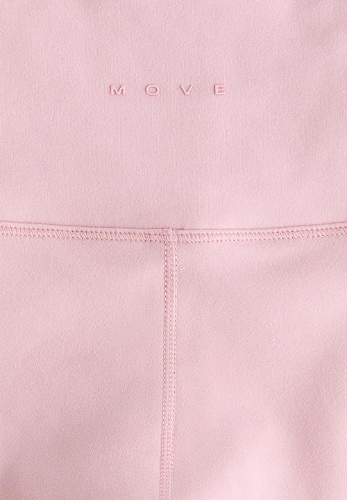 H&M - Wide sports leggings with softmove? - blush pink
