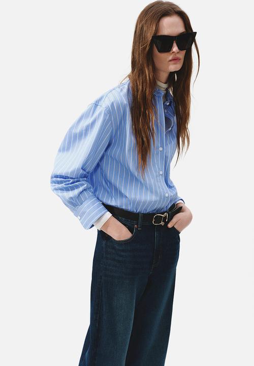 H&M - Barrel regular waist jeans - dark denim blue
